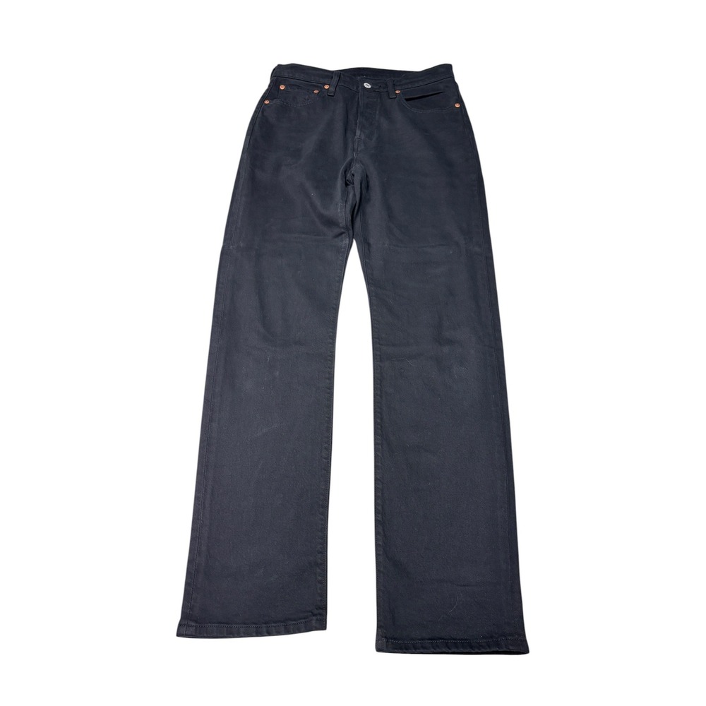 Levis Premium Big E 501 Original Fit Black Straight Leg Jeans W29 L32 Womens